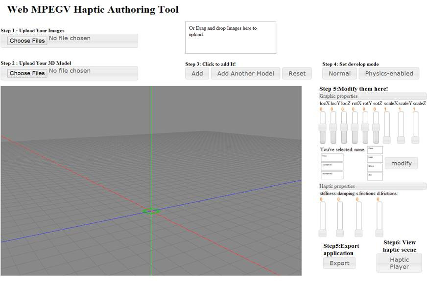 A image showing Web-based MPEG-V Tool.