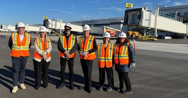 Dr. Hélène Unrein joins visit at Airport Innovation Living Lab