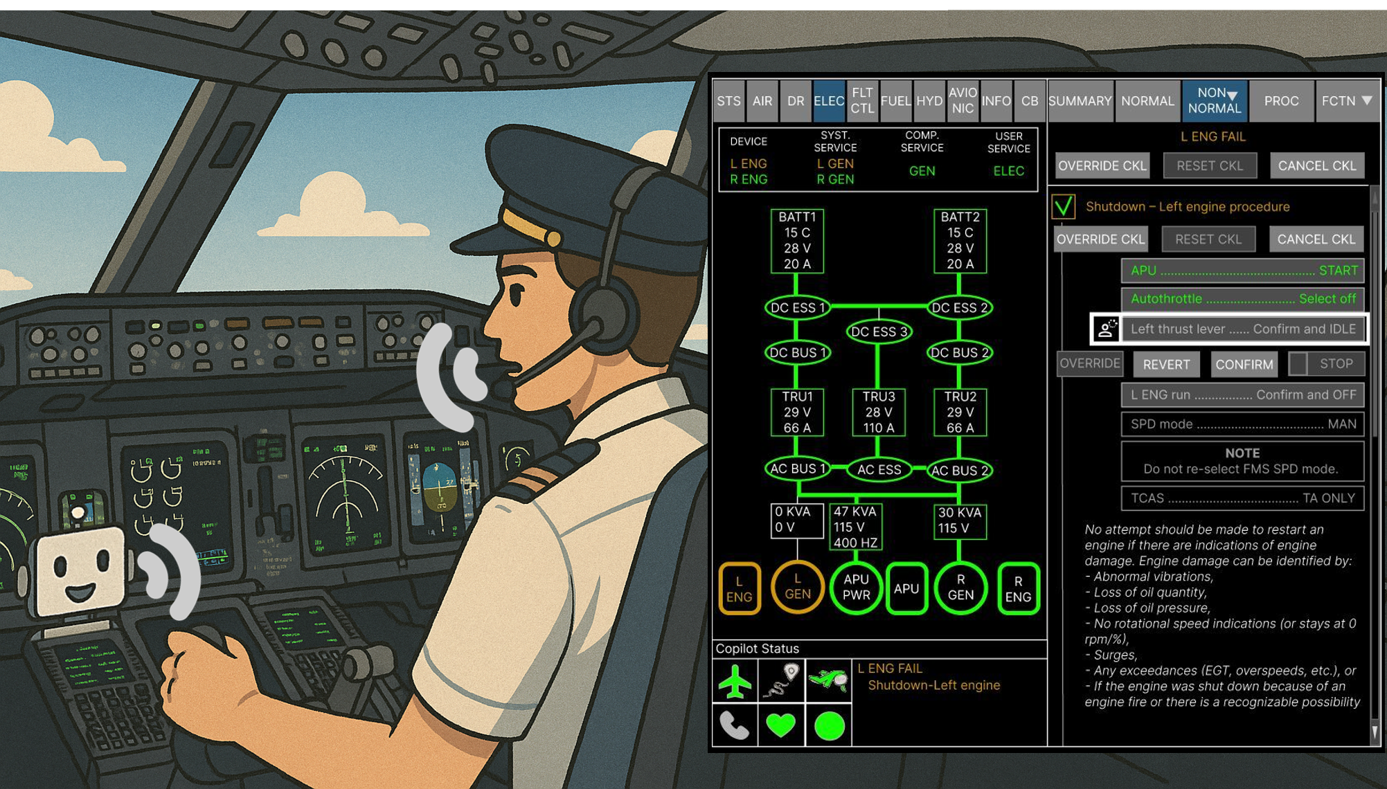 Voice-Based Interaction with Autonomous Co-Pilots.
